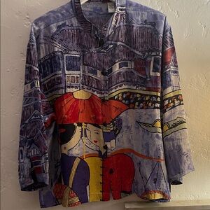 Colorful Artistic Print Shirt